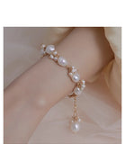 Natural Baroque Pearls Strand Bracelet Women Gift Adjustable Charm Bracelet
