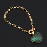Colorful CZ Heart Pendant Charm Bracelet for Women