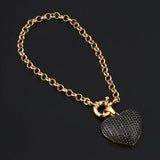 Colorful CZ Heart Pendant Charm Bracelet for Women
