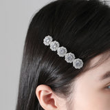 Zircon Flower Hair Clips Bridal Wedding Jewelry