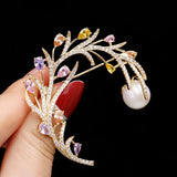 Multicolor Zircon Brooch Pins for Suit Fashionable