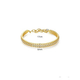 White/Gold Zircon Hollow Out Net Surface Bracelet for Wedding
