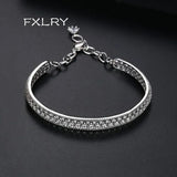 White/Gold Zircon Hollow Out Net Surface Bracelet for Wedding