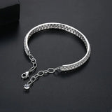 White/Gold Zircon Hollow Out Net Surface Bracelet for Wedding