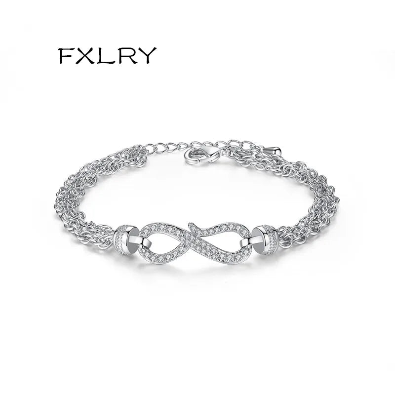 CZ Geometric 8-Word Bracelet for Girls