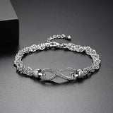 CZ Geometric 8-Word Bracelet for Girls