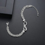 CZ Geometric 8-Word Bracelet for Girls