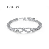 CZ Geometric 8-Word Bracelet for Girls