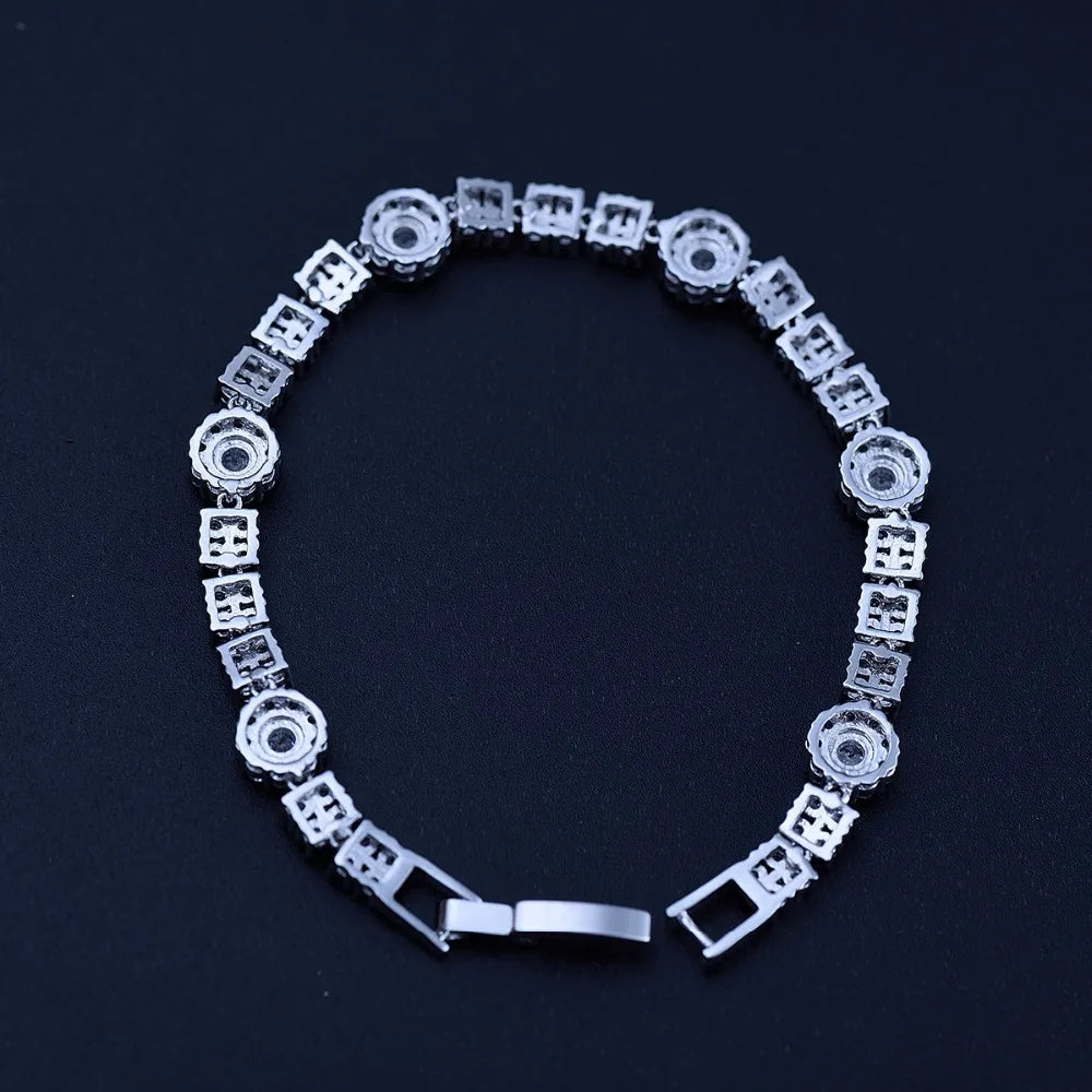 Retro Cubic Zircon Geometry Bracelet Jewelry