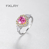 Pink Zircon Heart Shaped Engagement Ring