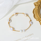 Baroque Freshwater Pearl Open Bracelet for Women