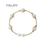 Baroque Freshwater Pearl Open Bracelet for Women