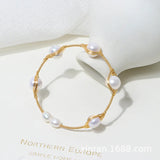 Baroque Freshwater Pearl Open Bracelet for Women