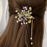 Flowers Small Persimmon Clip Headgear Hair Clip