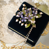 Flowers Small Persimmon Clip Headgear Hair Clip