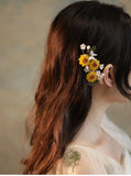 Natural Pearl Hairpin Butterfly Side Clip Headgear Accessories