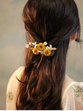 Natural Pearl Hairpin Butterfly Side Clip Headgear Accessories