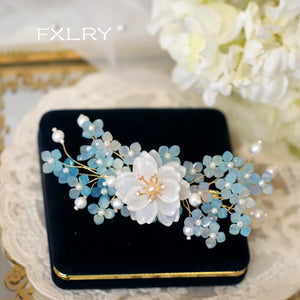 Antique Pearl Flower Hairpin Spring Summer Hair Accessory