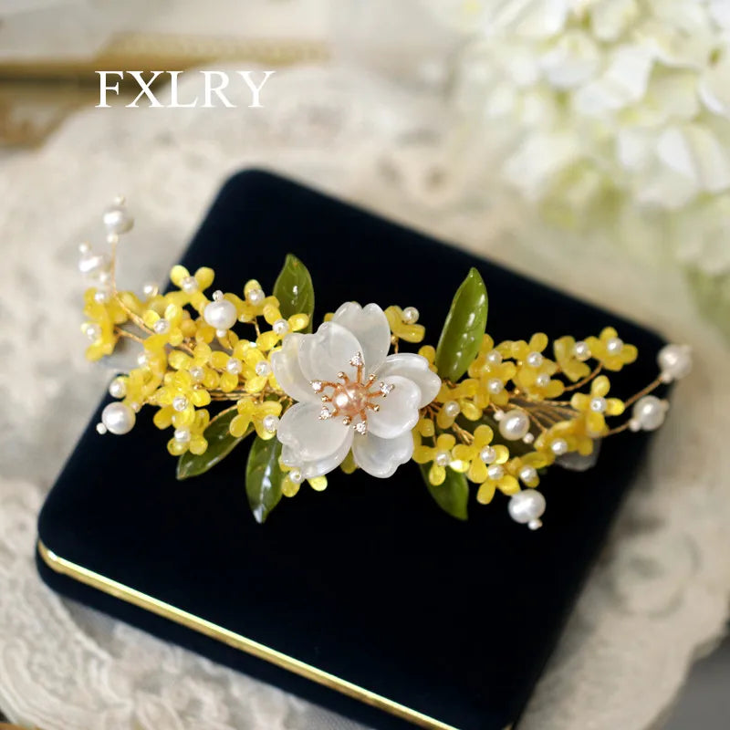 Yellow Osmanthus Hairpin Hair Accessories
