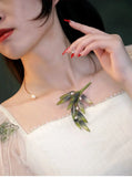 Bamboo Leaf Tassel Choker Necklace For Women