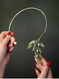 Bamboo Leaf Tassel Choker Necklace For Women