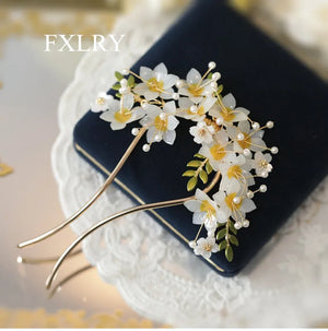 Zanzi Summer Pan Hair Headdress Cheongsam Hairpins
