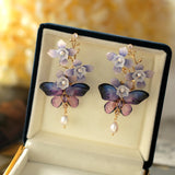 Hydrangea Tassel Earrings For Women