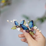 Vintage Butterfly Pearl Hair Clip