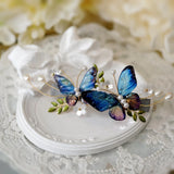 Vintage Butterfly Pearl Hair Clip
