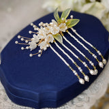 Natural Pearl Lily Of The Valley Flowers Hairpin Side Clip