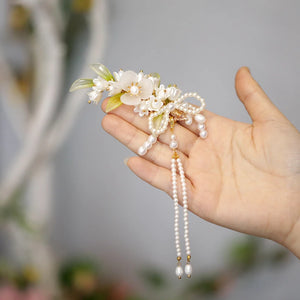 Natural Pearl Lily Of The Valley Flowers Hairpin Side Clip