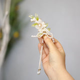Natural Pearl Lily Of The Valley Flowers Hairpin Side Clip