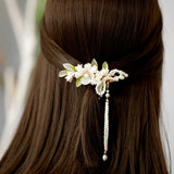 Natural Pearl Lily Of The Valley Flowers Hairpin Side Clip