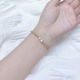 Pearl Open Bracelet Women's Jewelry Accessory