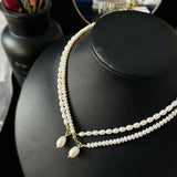 Natural Rice Pearl Lady Chokers Necklace Women Jewelry