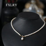 Natural Rice Pearl Lady Chokers Necklace Women Jewelry