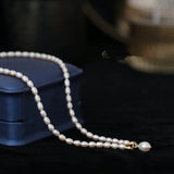 Natural Rice Pearl Lady Chokers Necklace Women Jewelry