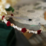 Pearl Mori Camellia Flowers Hair Band Press Hair Clip Headband
