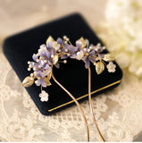 Ziyang Flower U-shaped Zanzi Hair Headdress Cheongsam Hairpin