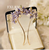 Ziyang Flower U-shaped Zanzi Hair Headdress Cheongsam Hairpin