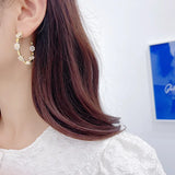 Personality Gun Inlaid Zircon C-shaped Earrings