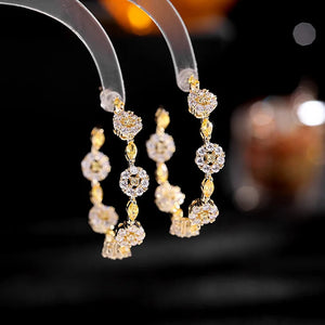 Personality Gun Inlaid Zircon C-shaped Earrings