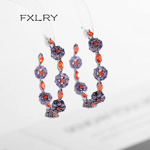 Personality Gun Inlaid Zircon C-shaped Earrings