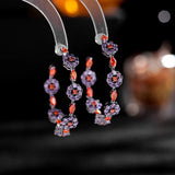 Personality Gun Inlaid Zircon C-shaped Earrings