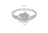Romantic CZ Geometric Flowers Shape Bracelet for Women