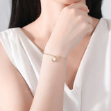 Heart Bracelet Women Plated Cuban Chain Party Jewelry
