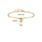 Heart Bracelet Women Plated Cuban Chain Party Jewelry