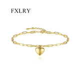 Heart Bracelet Women Plated Cuban Chain Party Jewelry