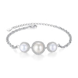 Zircon Charms Pearl Bracelet for Women