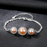 Zircon Charms Pearl Bracelet for Women